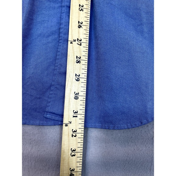 Nautica Shirt Mens 16.5 16‎ 1/2 32 33 Blue Casual Button Up Long Sleeve Oxford - Picture 8 of 14